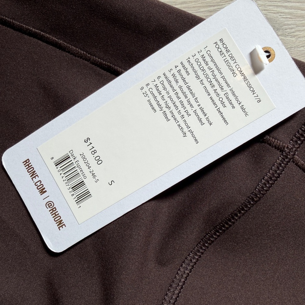 NWT RHONE Defy Compression 7/8 Pocket Legging - Picture 2 of 4
